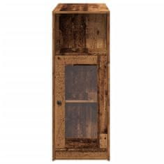 Vidaxl Barový stůl s regály old wood 101x40x103,5 cm kompozitní dřevo