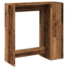 Vidaxl Barový stůl s regály old wood 101x40x103,5 cm kompozitní dřevo