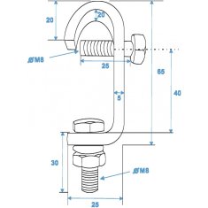 Decotruss EUROLITE Divadelní svorka TH-16 stříbrná