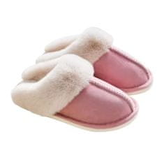 VIVVA® Domácí Pantofle, Teplé Pantofle, Teplé Bačkory, Zimní pantofle, Teplé papuče | FURRYSLIP Růžová 40/41