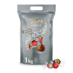 LINDT LINDOR pralinky stříbrná směs, 1000g