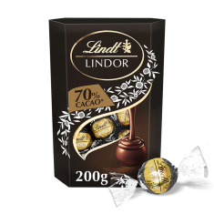 LINDT LINDOR pralinky Hořká čokoláda 70% 200g