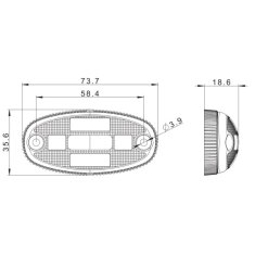 FRISTOM světlo poziční FT-068 LED 12/24V oranžové