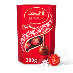 LINDT LINDOR pralinky Mléčná čokoláda 200g