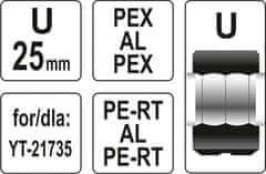 YATO Náhradní čelisti k lisovacím kleštím YT-21735 typ U 25mm