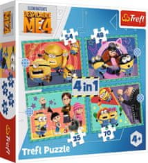 Trefl Puzzle Já, padouch 4: Šílení Mimoni 4v1 (35,48,54,70 dílků)