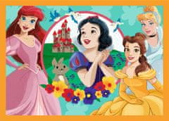 Trefl Puzzle Disney princezny: Pohádkové příběhy 4v1 (35,48,54,70 dílků)