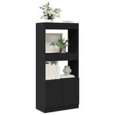 Petromila Skříň highboard černá 63 x 33 x 140 cm kompozitní dřevo