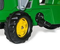 Kramp Šlapací traktor s nakladačem a vlečkou Rolly Kid John Deere zelený