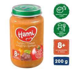 Hami Rajčata s hovězím a vaječným žloutkem (200 g) - maso-zeleninový příkrm