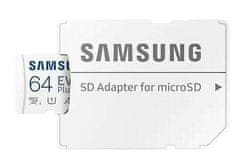 Samsung 64GB paměťová Micro SD karta Samsung EVO Plus + SD Adaptér, CLASS 10