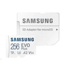 Samsung 256GB paměťová Micro SD karta Samsung EVO Plus + SD adaptér, CLASS 10