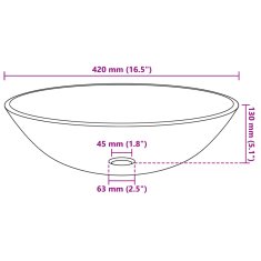 Vidaxl Umyvadlo z tvrzeného skla 42 cm transparentní