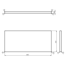 SAPHO WOODY deska 800x28x360mm, masiv přírodní dub WD086-70 - Sapho