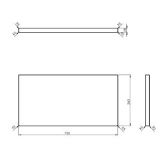 SAPHO WOODY deska 700x28x360mm, masiv přírodní dub WD076-70 - Sapho