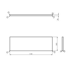 SAPHO WOODY deska 1100x28x360mm, masiv přírodní dub WD116-70 - Sapho