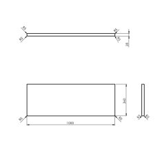 SAPHO WOODY deska 1000x28x360mm, masiv přírodní dub WD106-70 - Sapho