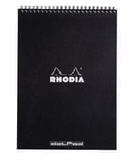 Popron.cz Rhodia 185039C Poznámkový blok s dvojitou spirálou, DIN A4, bodová mřížka, 80 g, 21 x 29,7 cm, 80 listů, černá