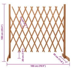 Vidaxl Zahradní trelážový plot oranžový 180 x 100 cm masivní jedle
