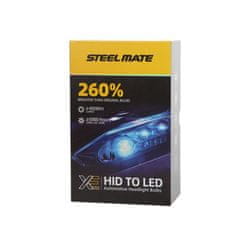 STEELMATE Sada LED žárovek D4S LED pro světlomety STEELMATE