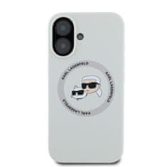 Karl Lagerfeld Zadní kryt Liquid Silicone K&amp;CH Heads MagSafe pro iPhone 16 Beige