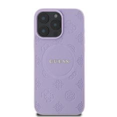 Guess Zadní kryt Saffiano Peony Stamp MagSafe pro iPhone 16 Pro Max Purple