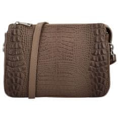 Delami Vera Pelle Menší dámská kožená crossbody krokodýl Zoe, khaki