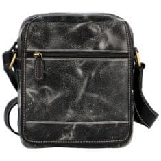 Wild Tiger Stylová pánská kožená crossbody taška Wild Kaiseb, černá