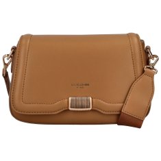 David Jones Módní dámská koženková crossbody kabelka Ademis, camel