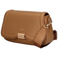 David Jones Módní dámská koženková crossbody kabelka Ademis, camel