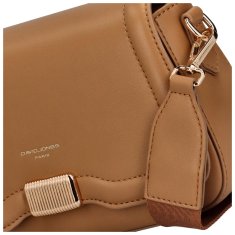 David Jones Módní dámská koženková crossbody kabelka Ademis, camel