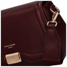 David Jones Módní dámská koženková crossbody kabelka Ademis, vínová