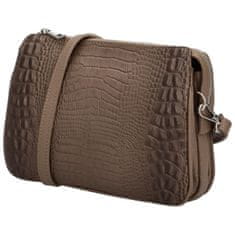 Delami Vera Pelle Menší dámská kožená crossbody krokodýl Zoe, khaki