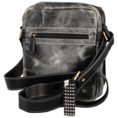 Wild Tiger Stylová pánská kožená crossbody taška Wild Kaiseb, černá