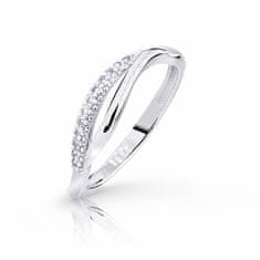 Cutie Jewellery Půvabný prsten z bílého zlata se zirkony Z8054-10-X-2 (Obvod 54 mm)