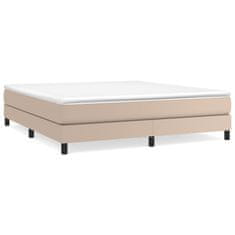 Vidaxl Box spring postel s matrací cappuccino 180 x 200 cm umělá kůže