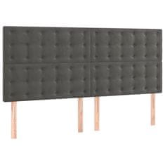 Vidaxl Box spring postel s matrací tmavě šedá 180x200 cm samet