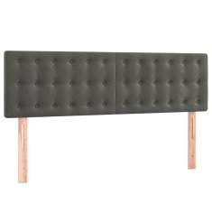 Vidaxl Box spring postel s matrací tmavě šedý 140 x 190 cm samet