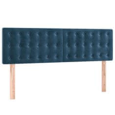 Vidaxl Box spring postel s matrací tmavě modrá 140x200 cm samet