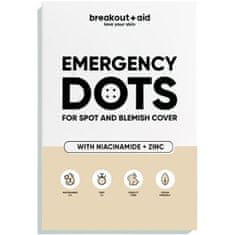 Breakout + aid Náplasti na akné s niacinamidem a zinkem Emergency Dots 72 ks