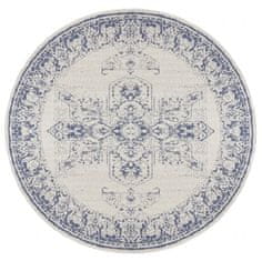 NORTHRUGS Kusový koberec Twin Supreme 104138 Blue/Cream kruh – na ven i na doma 140x140 (průměr) kruh