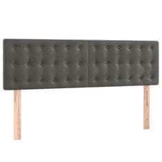 Vidaxl Box spring postel s matrací tmavě šedá 140x200 cm samet