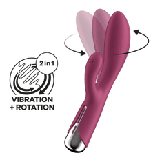 Satisfyer Spinning Rabbit 1vibrátor - vínový