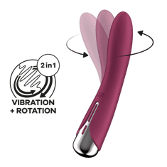 Satisfyer Spinning Vibe 1 vibrátor - vínový