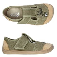 Bar3Foot Dětské barefoot bačkory khaki pavouk, 28