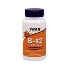 NOW Foods NOW Foods vitamín B12 1000 mcg kyselina listová 100 mcg pastilka 250 tablet BI3872