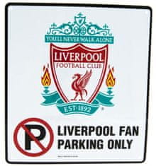 CurePink Cedule na zeď FC Liverpool: No parking (23 x 25 cm)