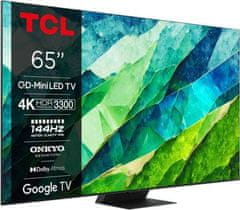 TCL UHD QLED televize 65C855 QLED TV Mini LED 144Hz