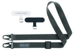 Mobile-origin Lanyard tape 25mm, Black, 84 - 165cm