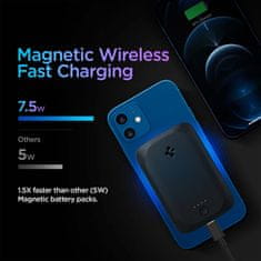 Spigen ArcHybrid Mag Wireless Portable Charger, black - 5000mAh/MagSafe Compatible/7.5W